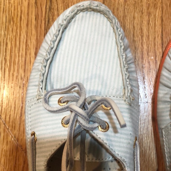 Blue and white striped top sider sperrys - Picture 3 of 8